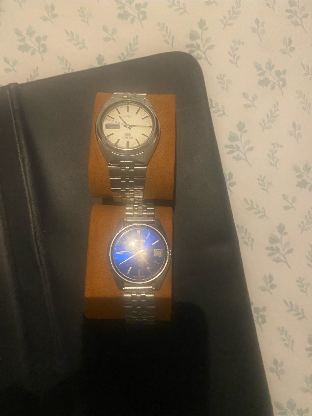 Seiko Men's Watches - Silver Stainless Steel with Blue and Silver Dials two for